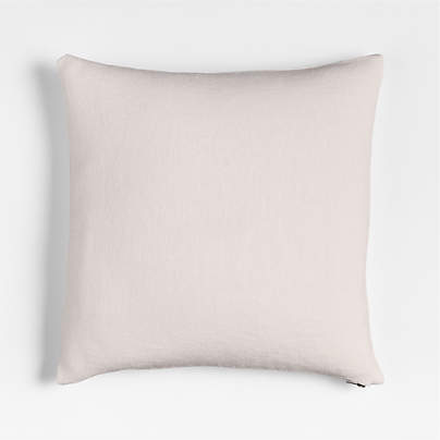 Relaxed Linen Layering 20"x20" Arctic Ivory Throw Pillow with Down-Alternative Insert