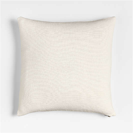 Relaxed Linen Layering 20"x20" Arctic Ivory Throw Pillow