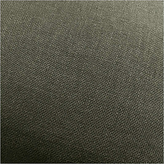 Relaxed Linen Layering 20"x20" Burnt Green Throw Pillow with Down-Alternative Insert