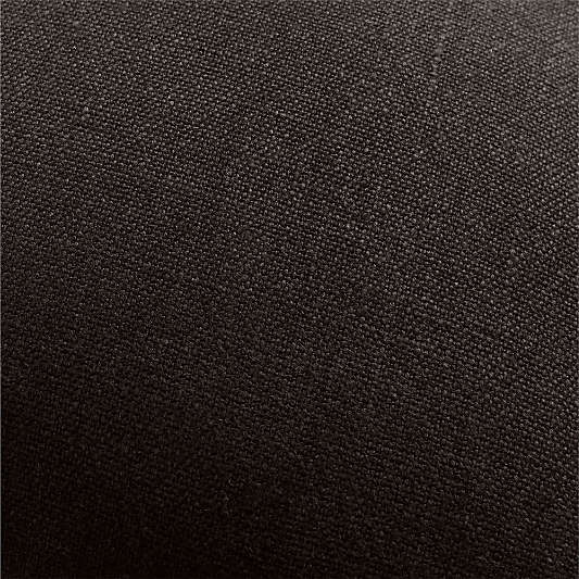 Relaxed Linen 20"x20" Ink Black Layering Throw Pillow Cover