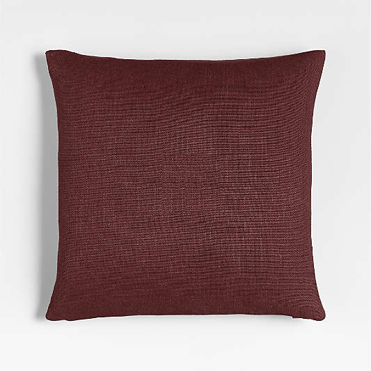 Relaxed Linen Layering 20"x20" Chestnut Red Throw Pillow Cover