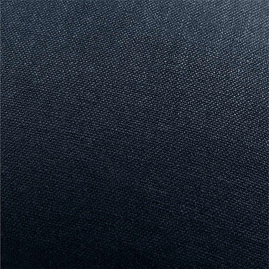 Relaxed Linen 20"x20" Deep Indigo Layering Throw Pillow with Down-Alternative Insert