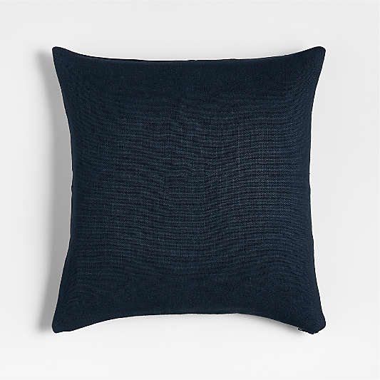 Relaxed Linen 20"x20" Deep Indigo Layering Throw Pillow Cover