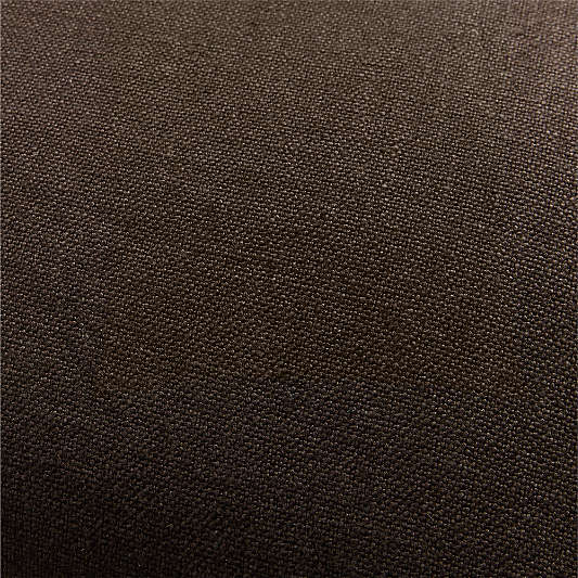Relaxed Linen Layering 20"x20" Deep Brown Throw Pillow Cover