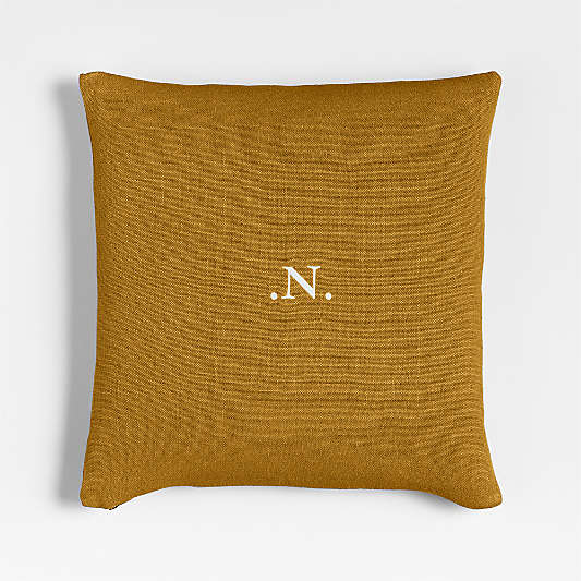 Relaxed Linen 20"x20" Moroccan Ocher Layering Throw Pillow Cover