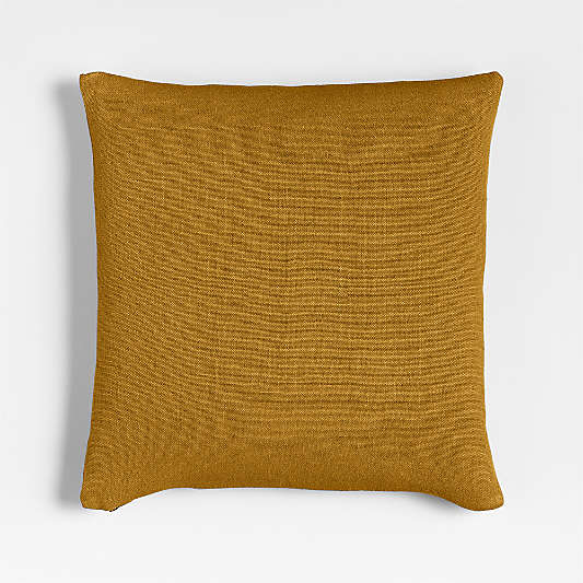 Relaxed Linen 20"x20" Moroccan Ocher Layering Throw Pillow Cover