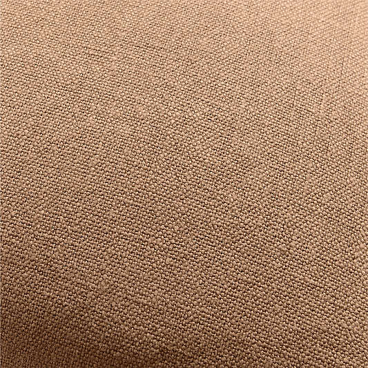 Relaxed Linen 20"x20" Sierra Tan Layering Throw Pillow with Down-Alternative Insert