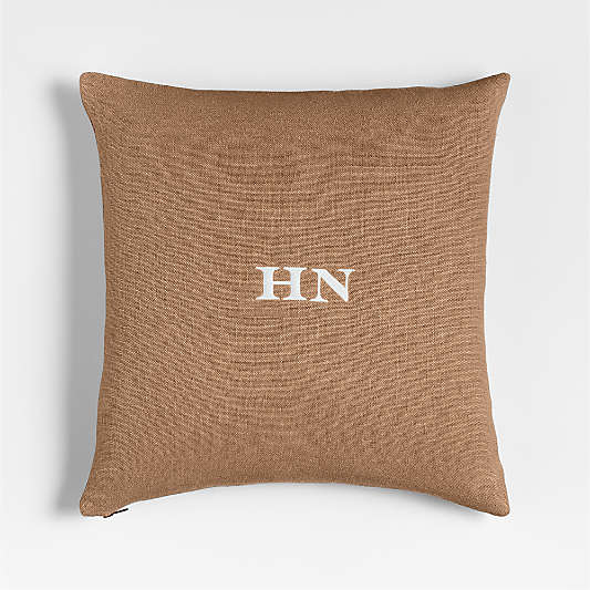 Relaxed Linen 20"x20" Sierra Tan Layering Throw Pillow Cover
