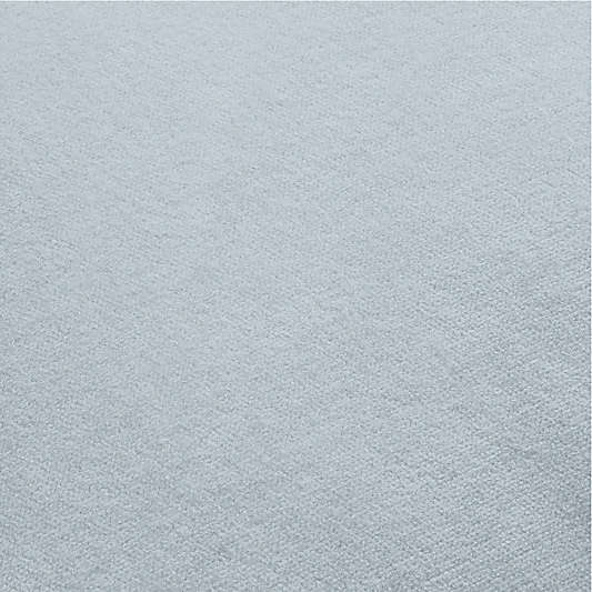 Relaxed Washed Organic Cotton Velvet 20"x20" Pale Blue Throw Pillow with Down-Alternative Insert