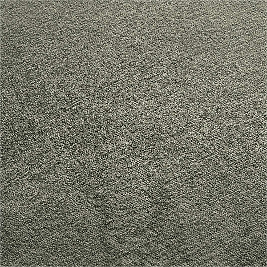 Relaxed Washed Organic Cotton Velvet 20"x20" Shadow Sage Green Throw Pillow with Feather Insert