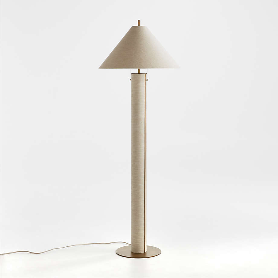 Linen floor outlet lamp