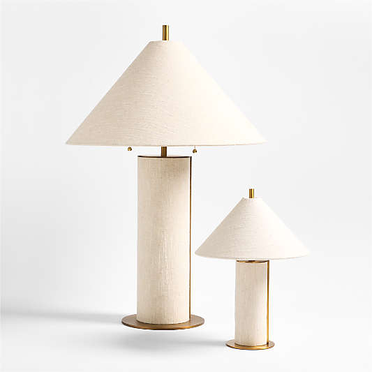 Remi Natural Linen Table Lamps 15"-31.7"