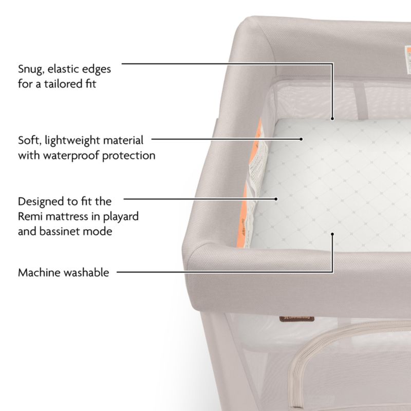 UPPAbaby ® Set of 2 REMI Play Yard/Portable Crib Waterproof Mattress Covers - image 4 of 5