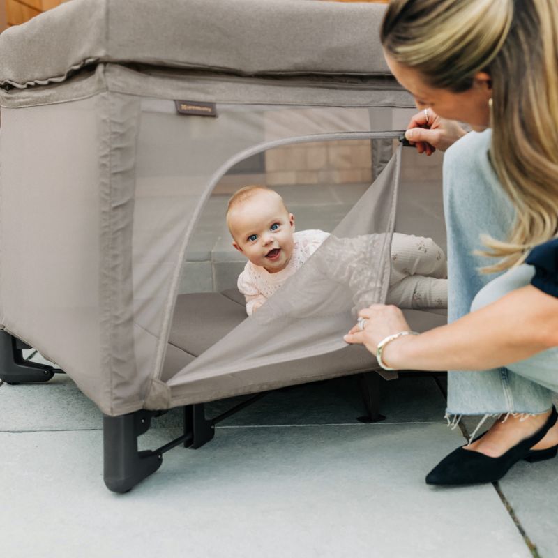 UPPAbaby ® REMI Wells Dark Taupe Melange Play Yard/Portable Crib - image 2 of 7