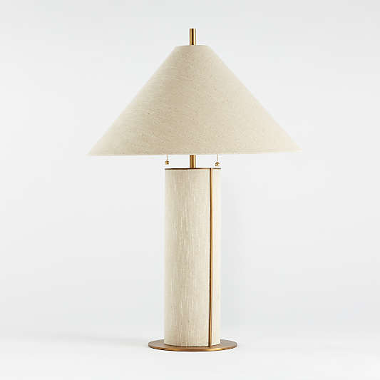 Remi Natural Linen Table Lamp