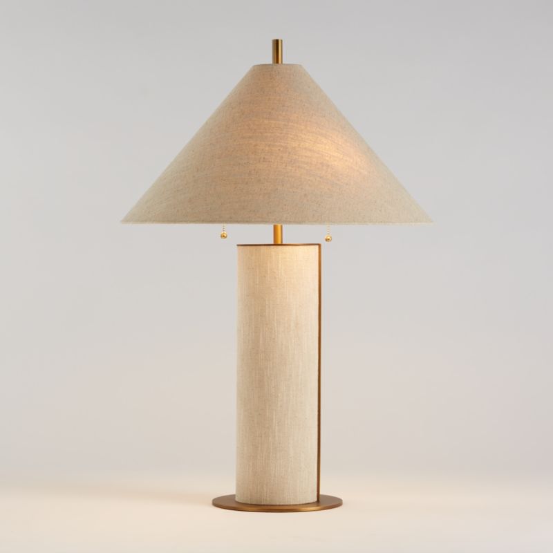 Remi Natural Linen Table Lamp