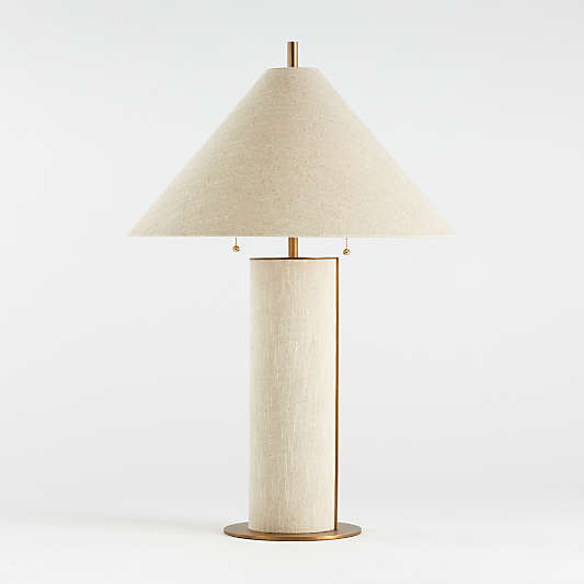 Remi Natural Linen Table Lamp 31.7"