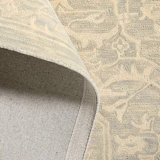 Rennes Wool Traditional Hand-Tufted Grey Area Rug 6'x9'