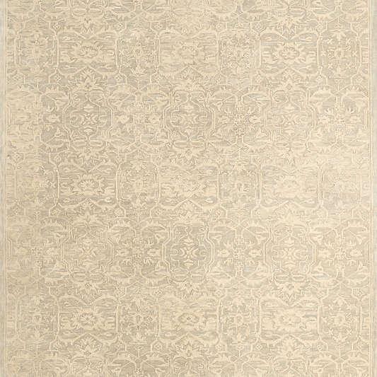 Rennes Wool Traditional Hand-Tufted Grey Area Rug 6'x9'