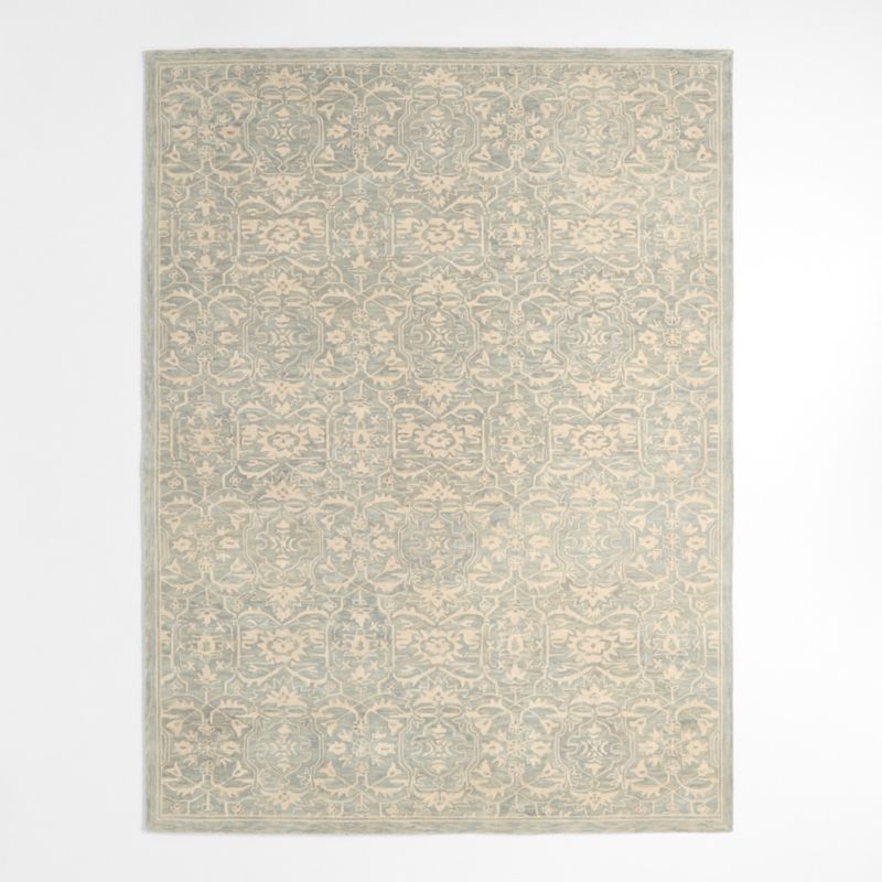 Rennes Wool Traditional Light Blue Area Rug 9'x12' - image 2 of 6