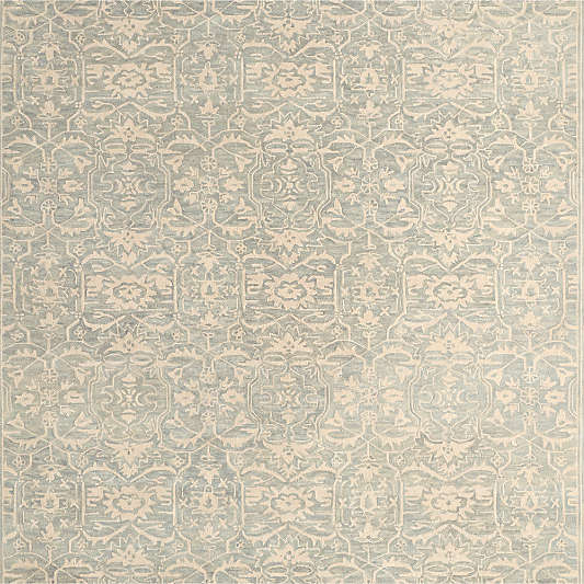 Rennes Wool Traditional Hand-Tufted Light Blue Area Rug 12'x15'