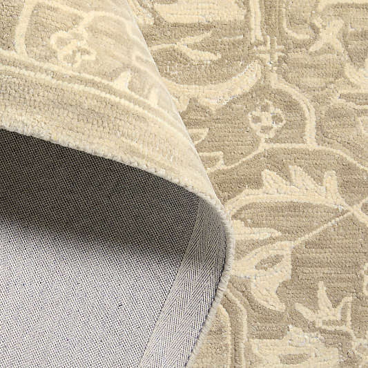 Rennes Wool Traditional Hand-Tufted Taupe Rug Swatch 12"x18"