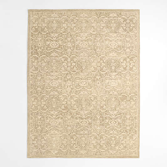 Rennes Wool Traditional Hand-Tufted Taupe Area Rug 10'x14'