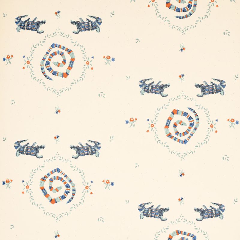 Backdrop Reptilia Warm Blue Wallpaper - image 1 of 3