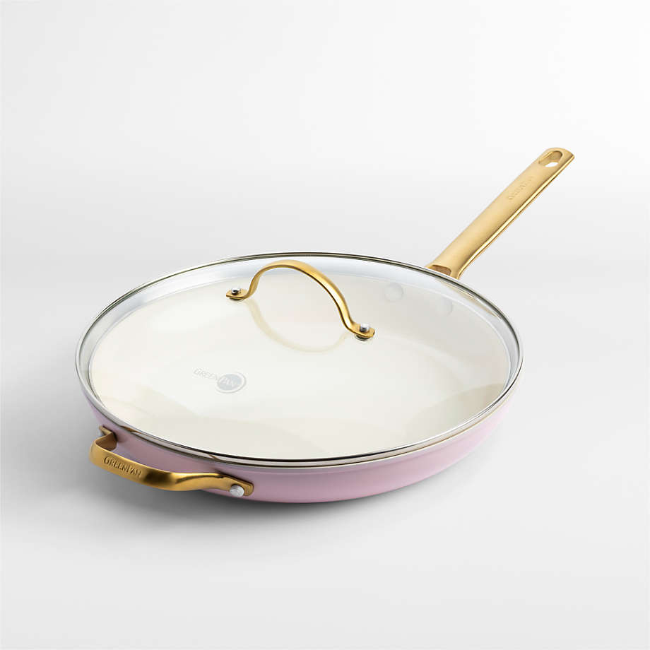 Reserve Ceramic Nonstick 12 Frypan with Helper Handle and Lid, Sunri