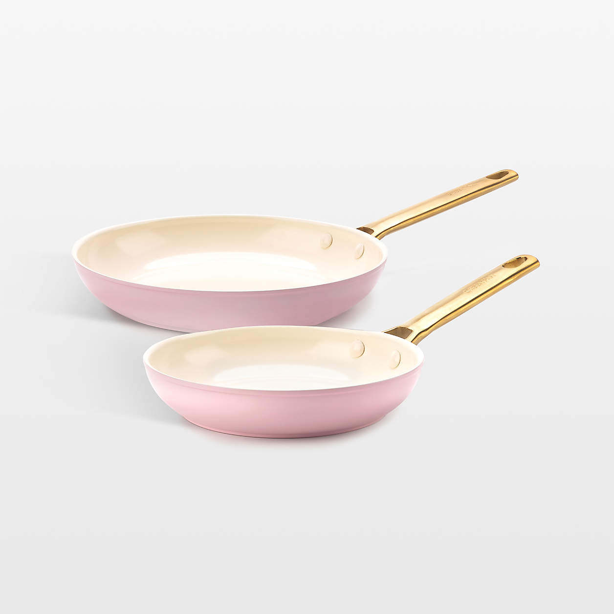 GreenPan Reserve Blush Pink 2Piece 8" and 10" NonStick Ceramic Frying