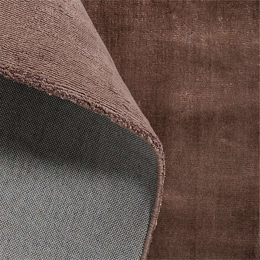 Retenue Viscose Rust Red Area Rug 10'x14' by Athena Calderone