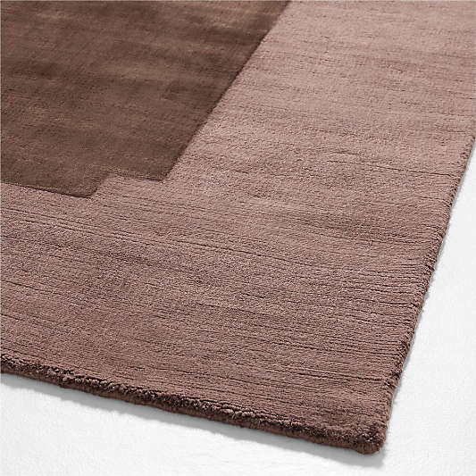 Retenue Viscose Rust Red Area Rug 10'x14' by Athena Calderone