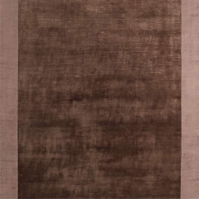 Retenue Viscose Rust Red Area Rug 6'x9' by Athena Calderone