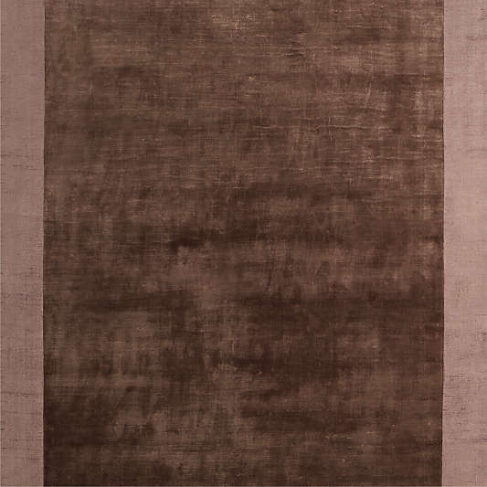 Retenue Viscose Rust Red Area Rug 9'x12' by Athena Calderone