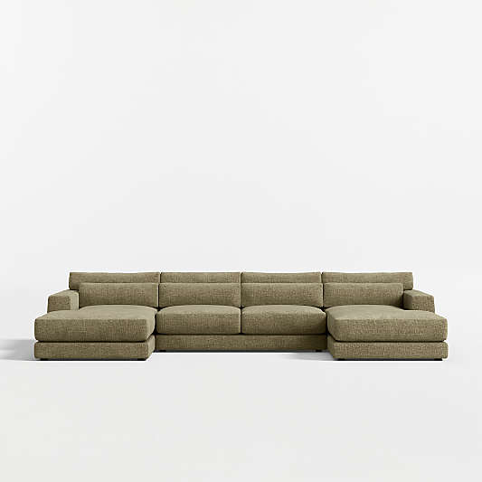 Retreat 3-Piece U-Shaped Sectional Sofa with Double Chaise Lounge