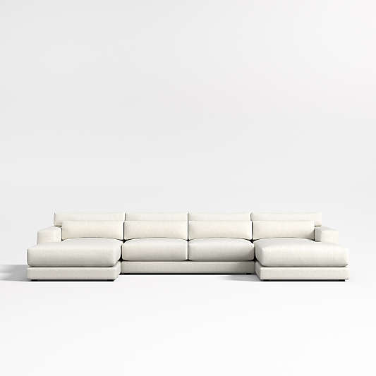 Retreat 3-Piece U-Shaped Sectional Sofa with Double Chaise Lounge