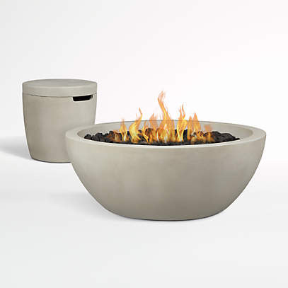 Retreat Fire Bowls Crate And Barrel, Pottery Fire Pit With Screen