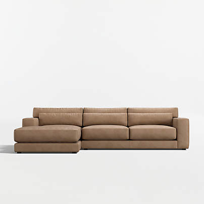 Retreat 2-Piece Leather Sectional Sofa with Chaise Lounge
