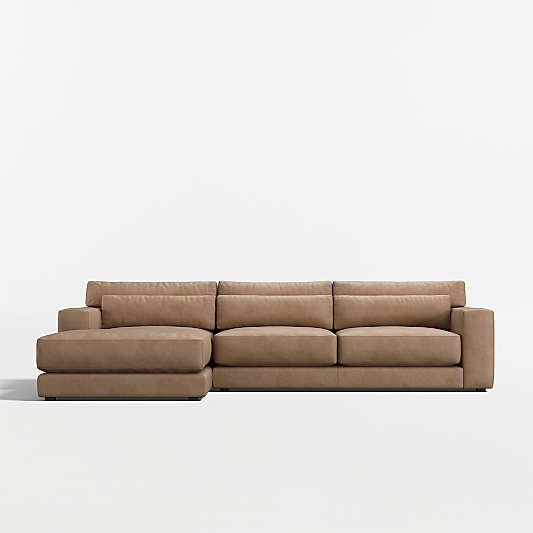Retreat 2-Piece Leather Sectional Sofa with Chaise Lounge