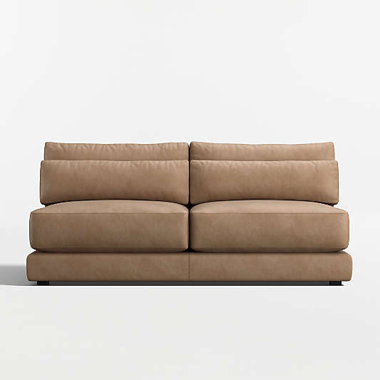 Retreat Leather Armless Sofa Sectional Piece