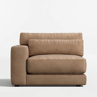 Retreat Leather Left-Arm Chair Sectional Piece