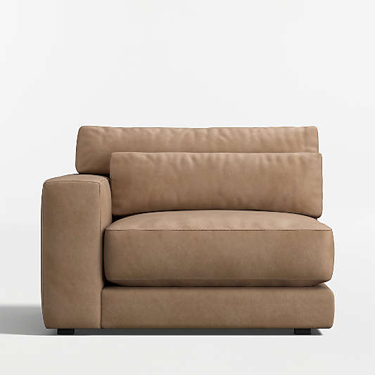 Retreat Leather Left-Arm Chair Sectional Piece