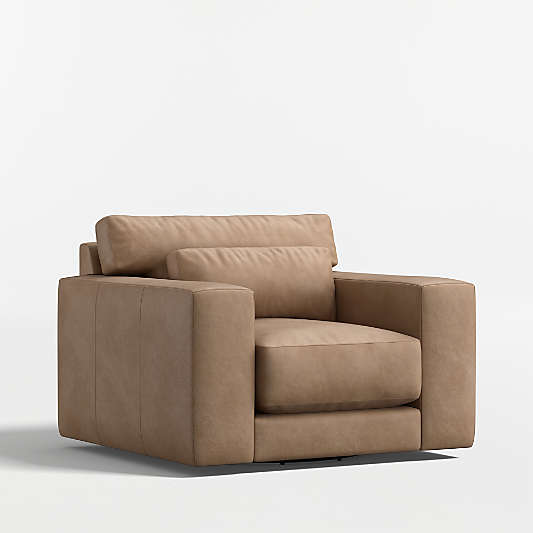 Retreat 43" Leather Swivel Chair