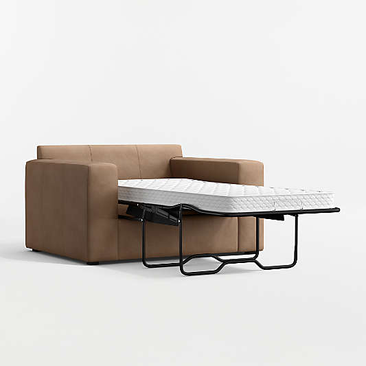 Retreat 58" Leather Twin Sleeper Sofa