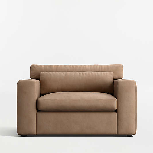 Retreat 58" Leather Twin Sleeper Chair and a Half