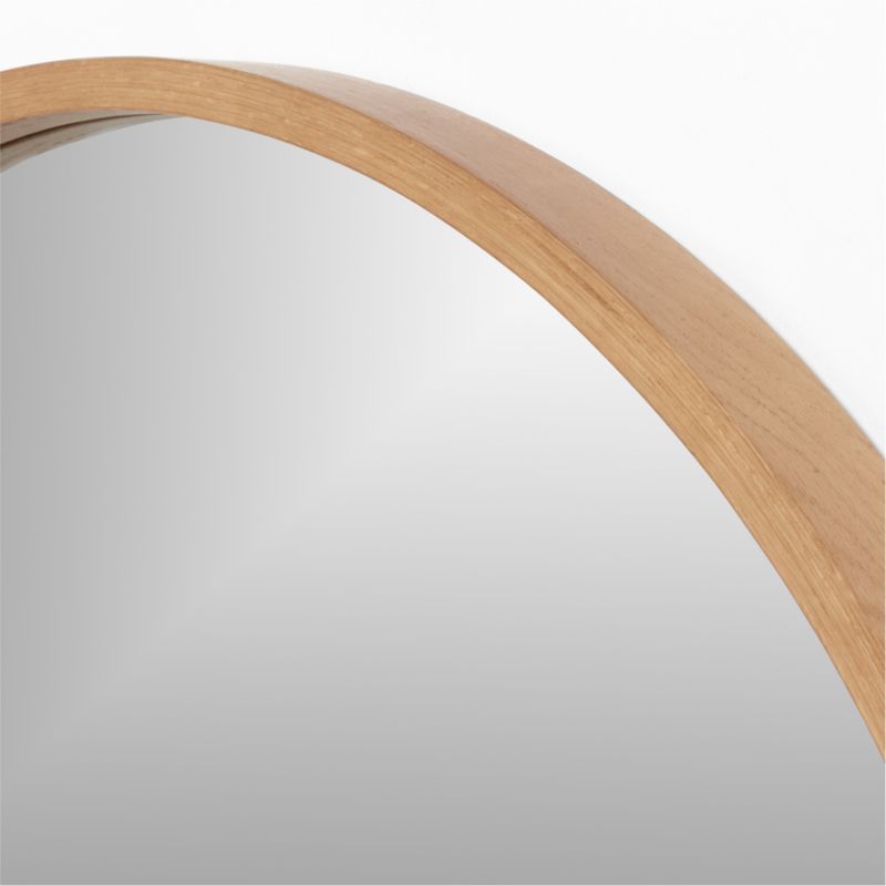 Finn Oak Wood 31" Round Wall Mirror - image 12 of 13