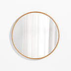 Finn Oak Wood 31" Round Wall Mirror + Reviews | Crate & Kids