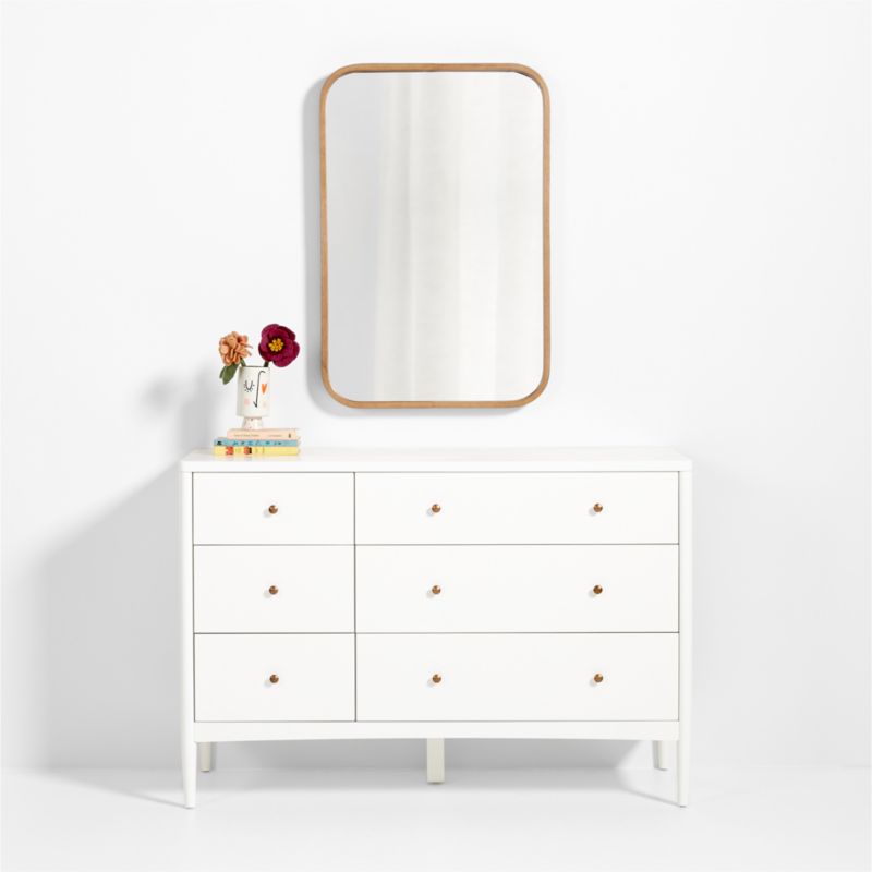 Finn Oak Wood Rectangle Wall Mirror - image 4 of 9