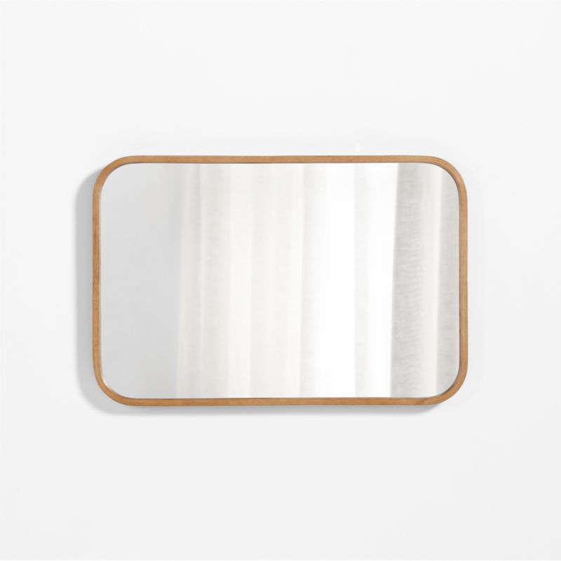 Finn Oak Wood Rectangle Wall Mirror - image 5 of 9