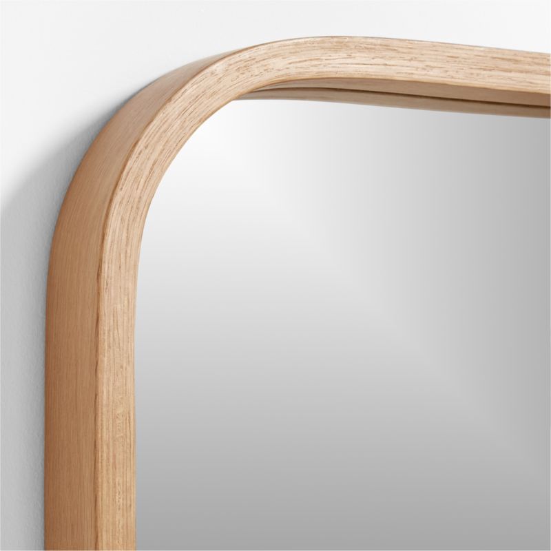 Finn Oak Wood Rectangle Wall Mirror - image 7 of 9